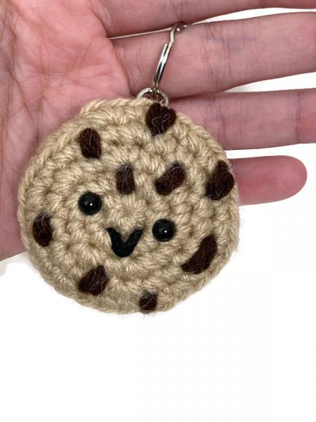 Crochet Chocolate Chip Cookie Keychain picture