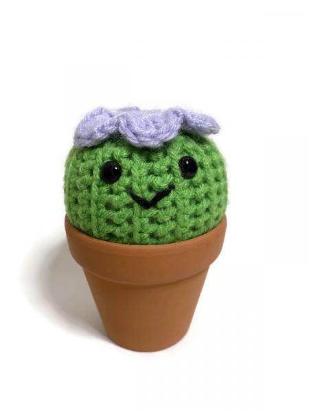Crochet Purple Flower Cactus