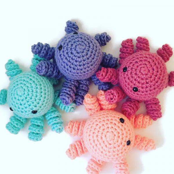 Crochet Amigurumi Octopus Plush Pick Your Color picture