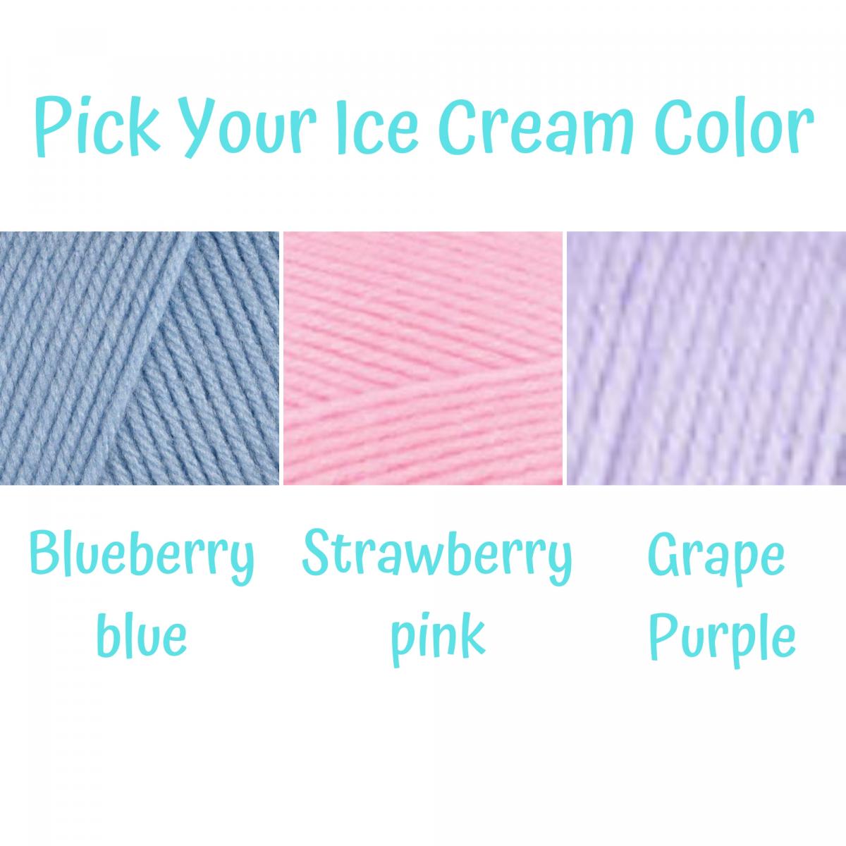 Crochet Amigurumi Ice Cream Cone Keychain Plush picture