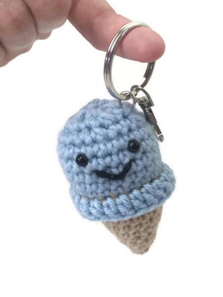 Crochet Amigurumi Ice Cream Cone Keychain Plush picture