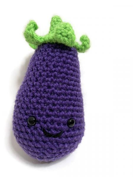 Crochet Amigurumi Eggplant Plush picture