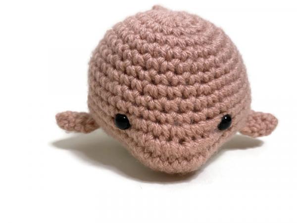 Crochet Amigurumi Rose Pink Dolphin Plush picture