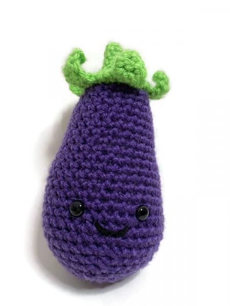 Crochet Amigurumi Eggplant Plush picture