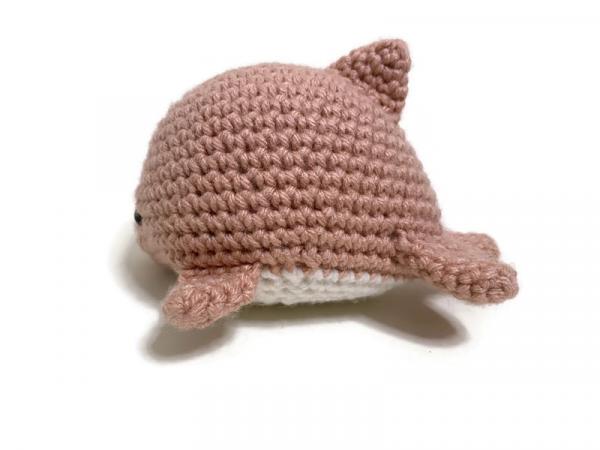 Crochet Amigurumi Rose Pink Dolphin Plush picture