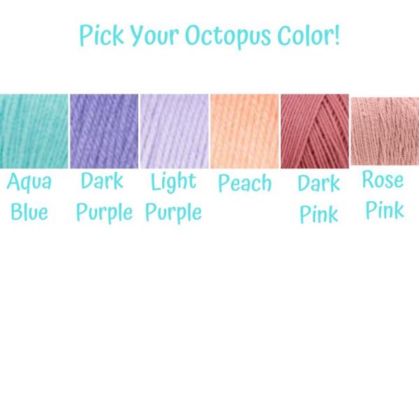 Crochet Amigurumi Octopus Plush Pick Your Color picture
