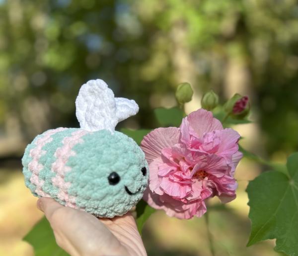 Crochet Amigurumi Cotton Candy Bee picture