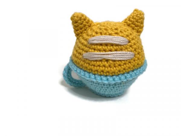 Crochet Amigurumi Orange Tabby Kitty in a Teacup Plush picture
