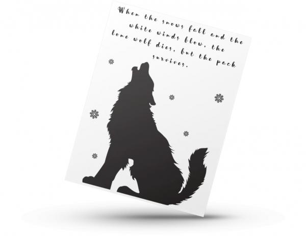 The Pack Survives Game Of Thrones Wolf Greeting Card picture