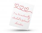 Too attached to fictional characters - blank greeting card