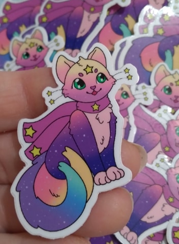 Galacat Galaxy Kitty Vinyl Sticker