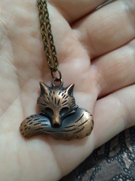 Adorable Sleeping Fox Necklace picture