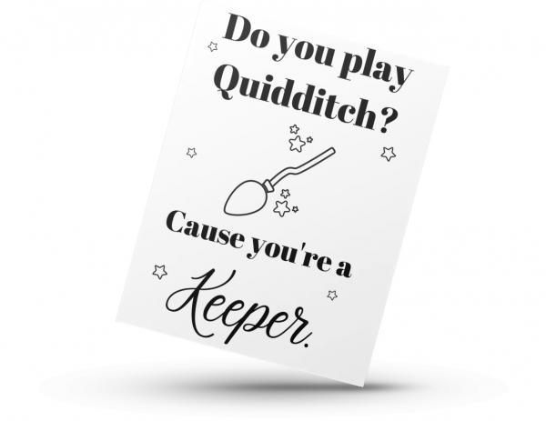 You're A Keeper Harry Potter Blank Card