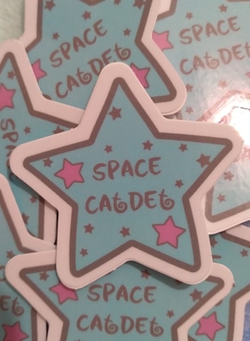 Space Catdet Vinyl Sticker