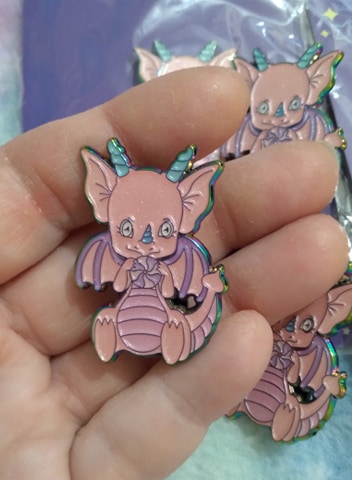 Sugar the Baby Dragon Enamel Pin