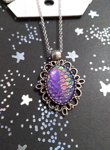 Colorful Mermaid Scale Necklace picture