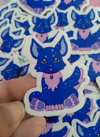 Sitting Orion Pup Vinyl Sticker