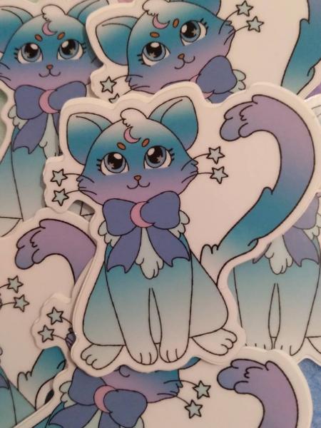 Moonacat Sitting Vinyl Sticker picture