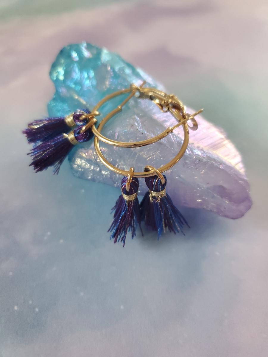 Comet Tassel Hoop Earrings picture