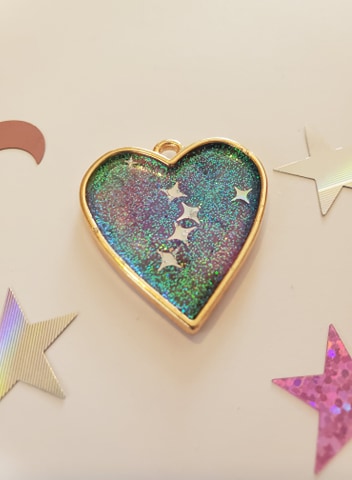 My Heart Is Full Of Stars Stained Glass Resin Necklace Necklace