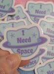 I Need Space Vinyl Sticker