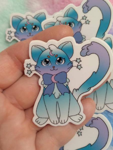 Moonacat Sitting Vinyl Sticker picture