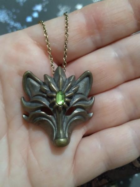 Kitsune Fox Face Necklace