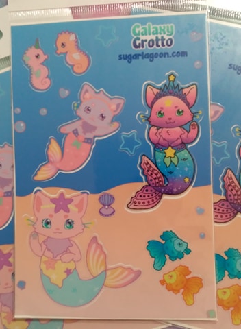 Mewmaid Mermaid Kitty Vinyl Sticker Sheet picture