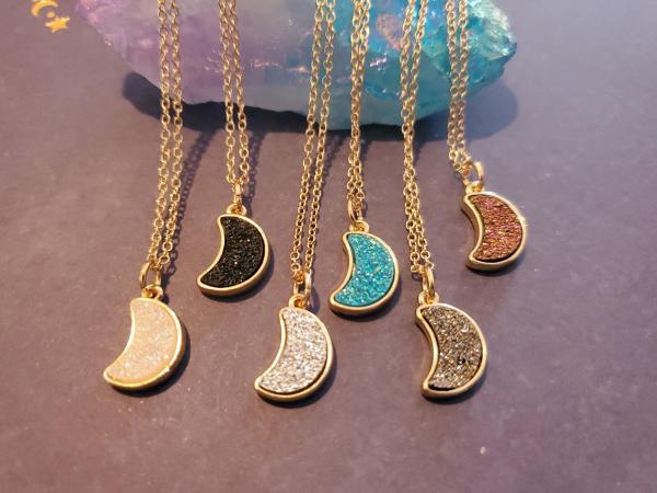 Druzy Inspired Moon Necklace picture