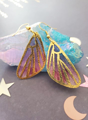 Whimsical Fairy Wing Earrings