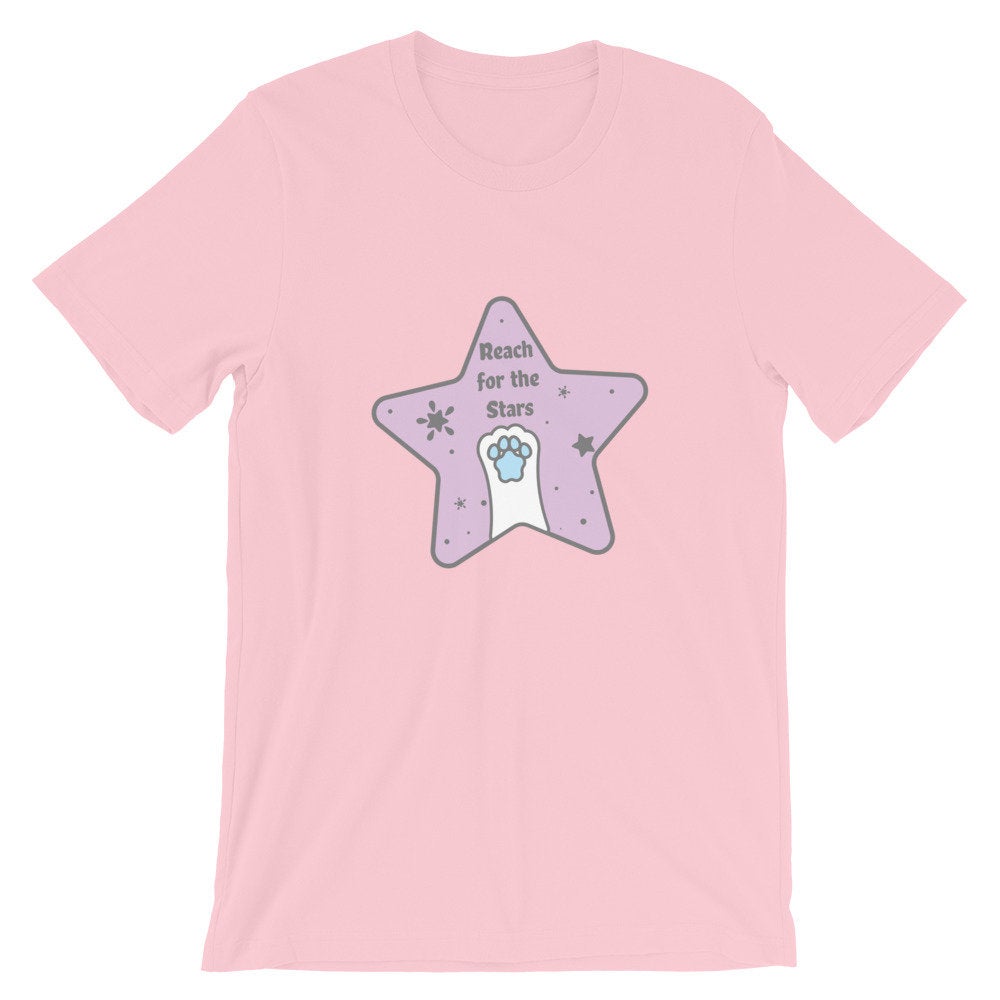 Reach for the Stars t-shirt, kawaii shirt, cute shirt, toebeans, cat toebeans t-shirt, inspirational, shirt picture