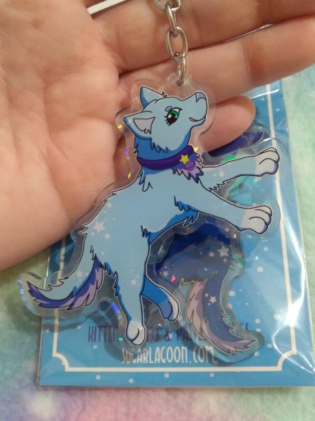 Orion and Calypso - Planetary Pups Keychain