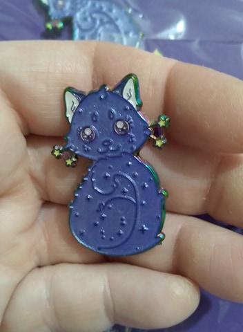 Nyabula Nebula Space Cat Enamel Pin picture