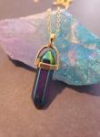 Rainbow Space Crystal Necklace