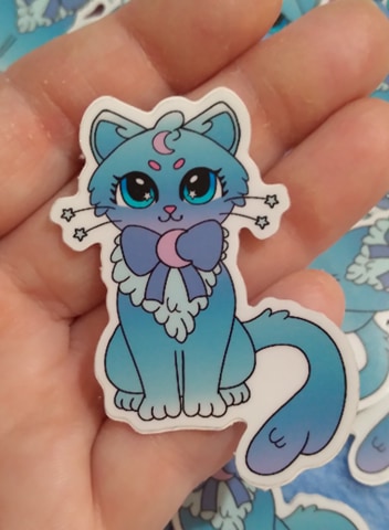 Moonacat Moon Kitty Vinyl Sticker picture