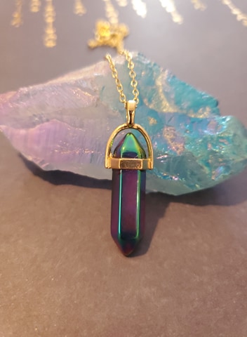 Rainbow Space Crystal Necklace picture