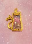 Glitter Galaxy Kitten Resin Pendant