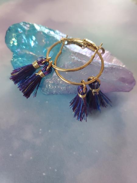 Comet Tassel Hoop Earrings