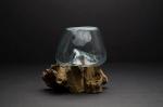 Root and Blown Glass - Small Dark Wood