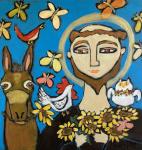 Saint Francis Brown Mule 20x20