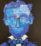 Abe Blue 18x18