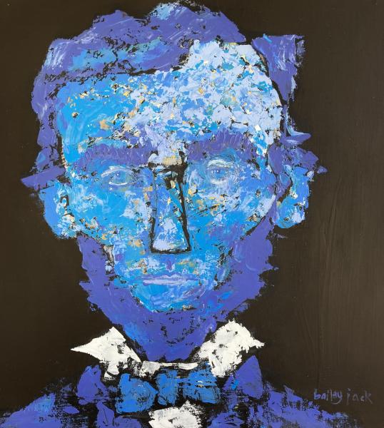 Abe Blue 18x18 picture