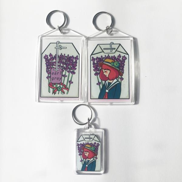 Early Grey and Rose Tea keychains picture