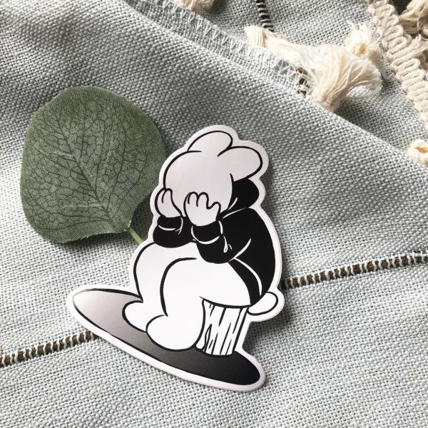 Sad bunny Matte Vinyl Sticker picture