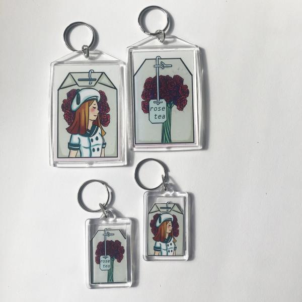 Early Grey and Rose Tea keychains picture