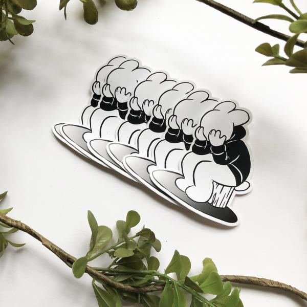 Sad bunny Matte Vinyl Sticker picture