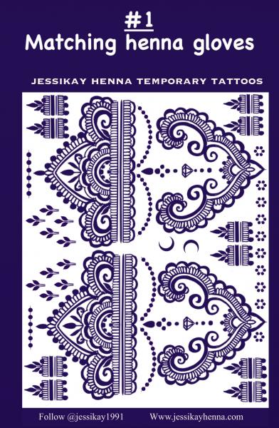 JessiKay Henna inspired Temporary Tattoo sheets