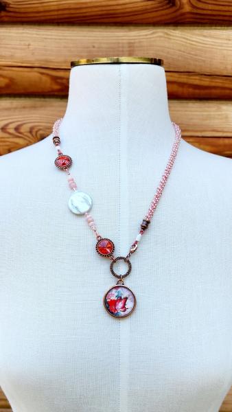 Confetti Coin Necklace In Copper Poppy