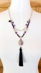 Orchid & Pearls Necklace