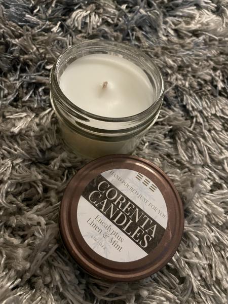 Eucalyptus Linen and Mint 4 oz Candle